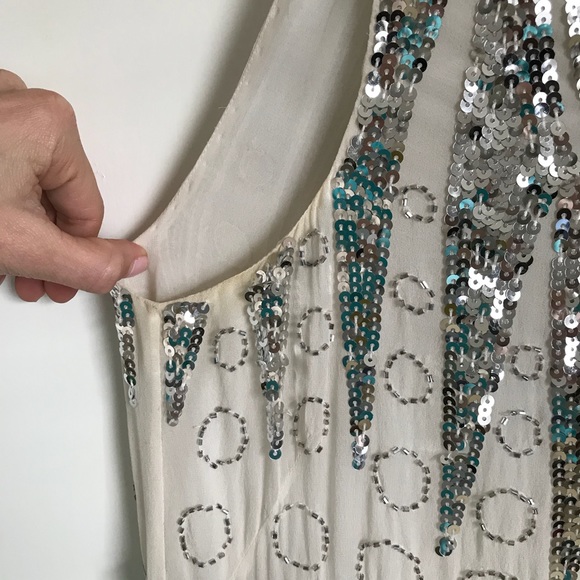 BCBG MaxAzria Sequin Shift Cocktail Dress - Picture 6 of 8